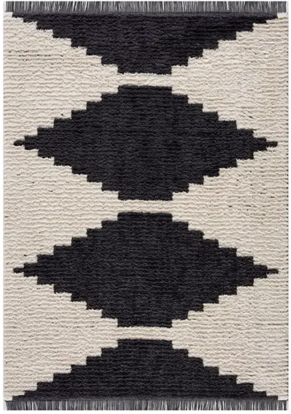 Olliix by Madison Park Amanda Black/Ivory Modern Area Rug