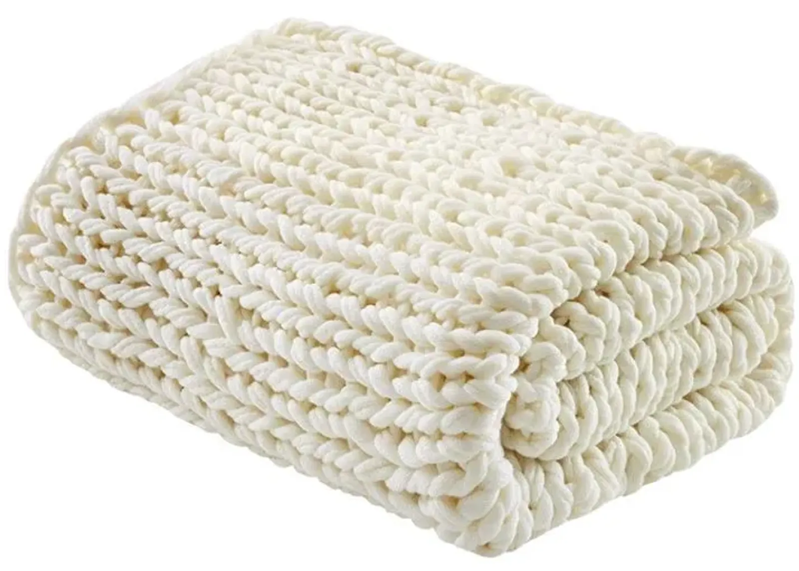 Olliix by Madison Park Chunky Double Knit Handmade Throw