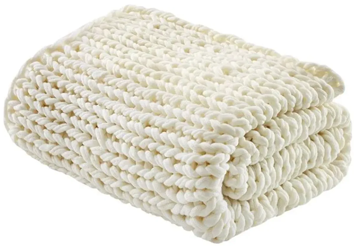 Olliix by Madison Park Chunky Double Knit Handmade Throw