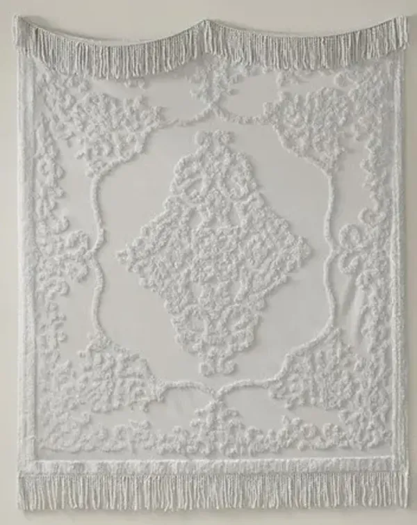 Olliix by Madison Park Chloe Grey 50x60" Cotton Chenille Tufted Throw