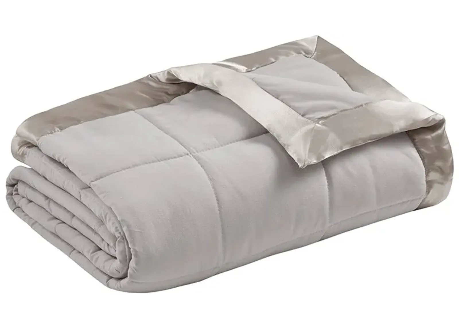 Olliix by Madison Park Grey All Season Hypoallergenic Microfiber Down Alternative King Windom Blanket