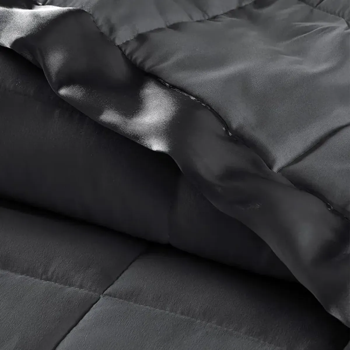 Olliix by Madison Park Charcoal All Season Hypoallergenic Microfiber Down Alternative Twin Windom Blanket