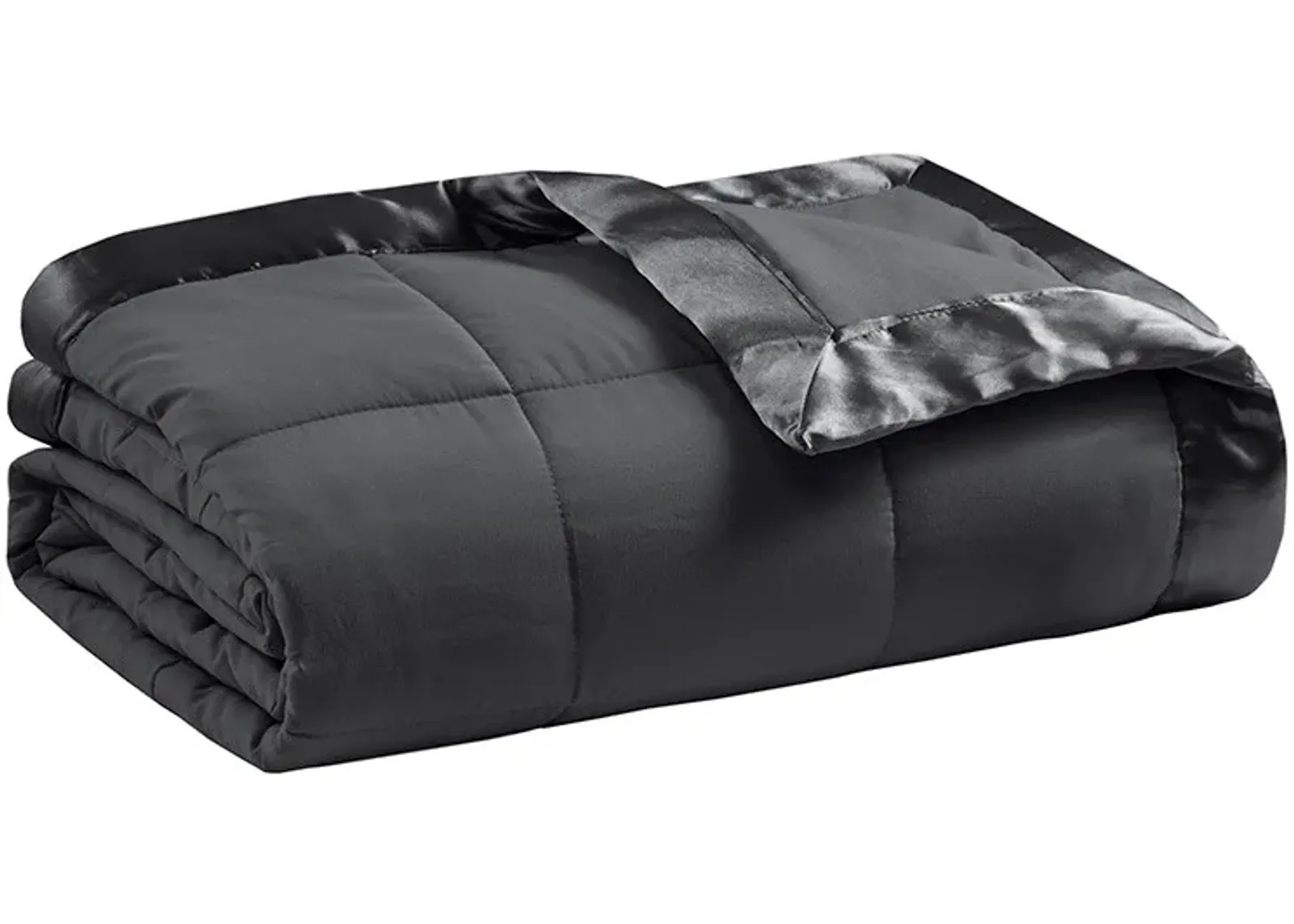 Olliix by Madison Park Charcoal All Season Hypoallergenic Microfiber Down Alternative Full/Queen Windom Blanket