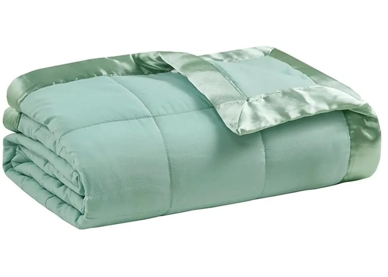 Olliix by Madison Park Seafoam All Season Hypoallergenic Microfiber Down Alternative Twin Windom Blanket