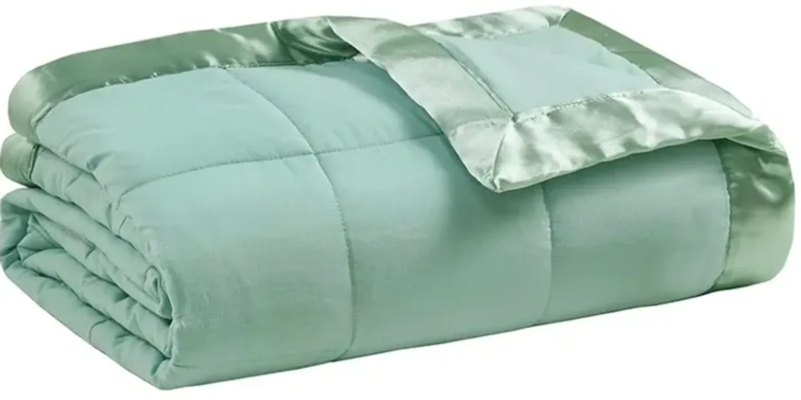 Olliix by Madison Park Seafoam All Season Hypoallergenic Microfiber Down Alternative King Windom Blanket