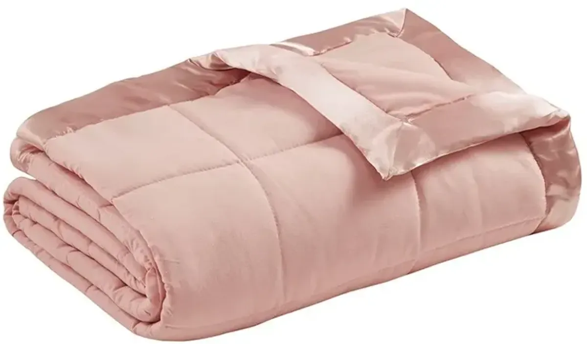 Olliix by Madison Park Blush All Season Hypoallergenic Microfiber Down Alternative Twin Windom Blanket