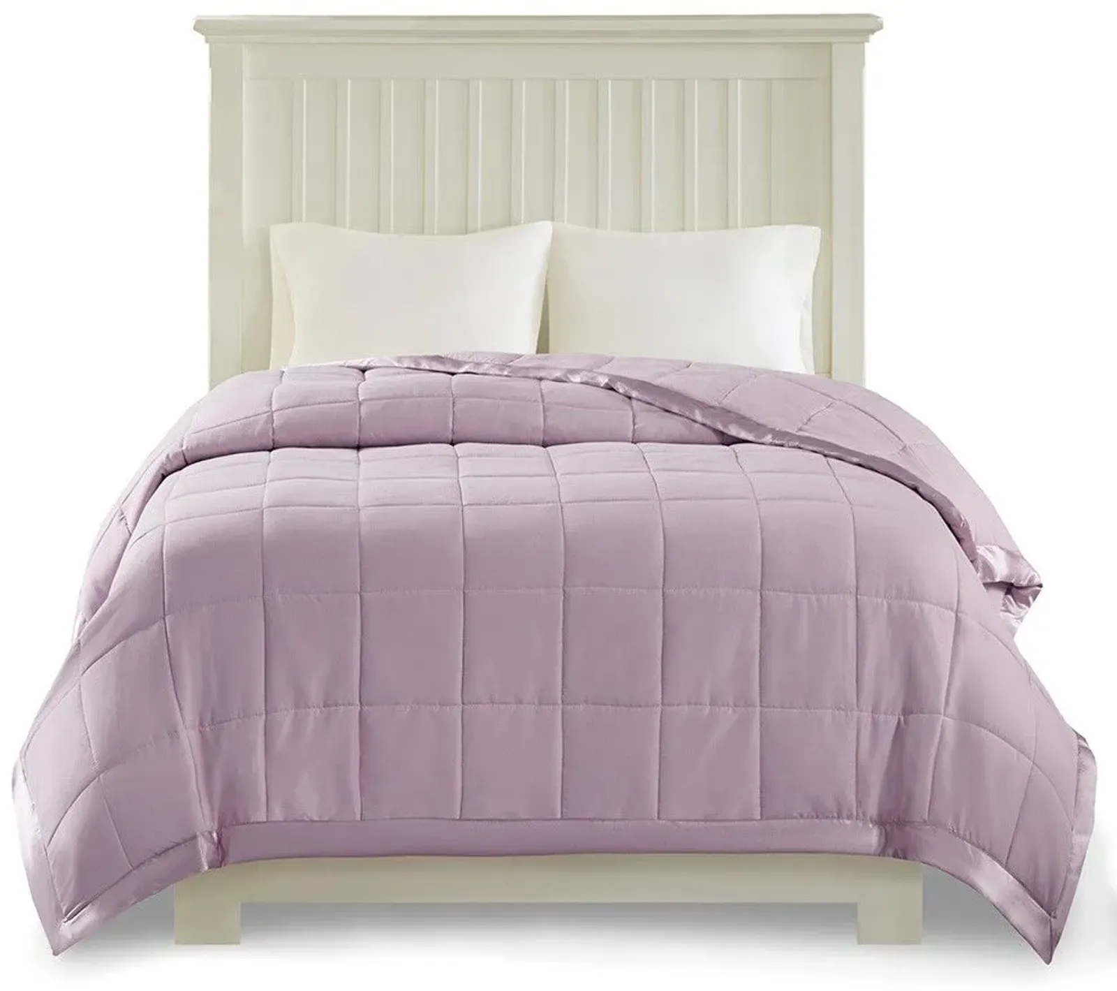 Olliix by Madison Park Lilac Full/Queen Windom All Season Hypoallergenic Microfiber Down Alternative Blanket with 3M Scotchgard