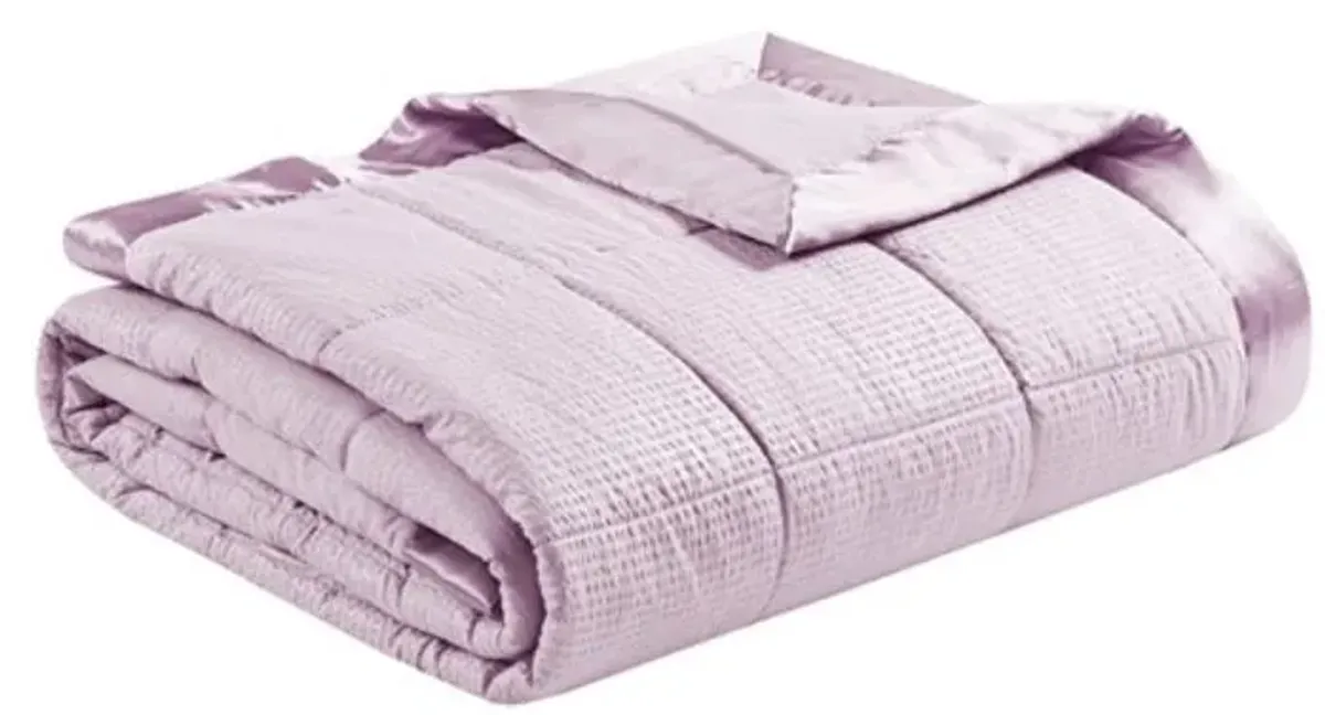 Olliix by Madison Park Cambria Lilac Premium Oversize Down Alternative Blanket with 3M Scotchgard