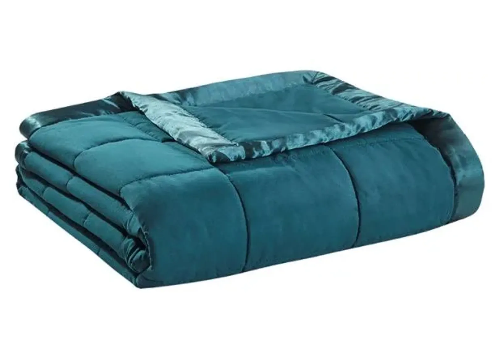 Olliix by Madison Park Windom Teal Full/Queen All Season Microfiber Down Alternative Blanket with 3M Scotchgard