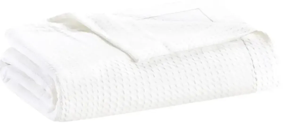 Olliix by Madison Park Egyptian Cotton White King 100% Certified Egyptian Cotton Blanket