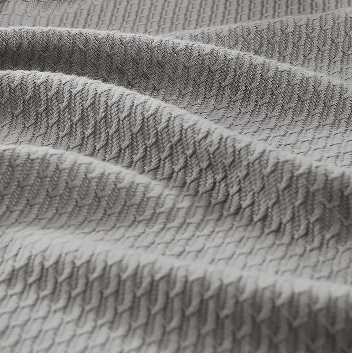 Olliix by Madison Park Egyptian Cotton Grey Twin Blanket