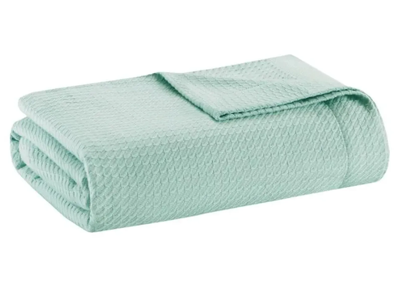 Olliix by Madison Park Egyptian Cotton Seafoam Twin Blanket