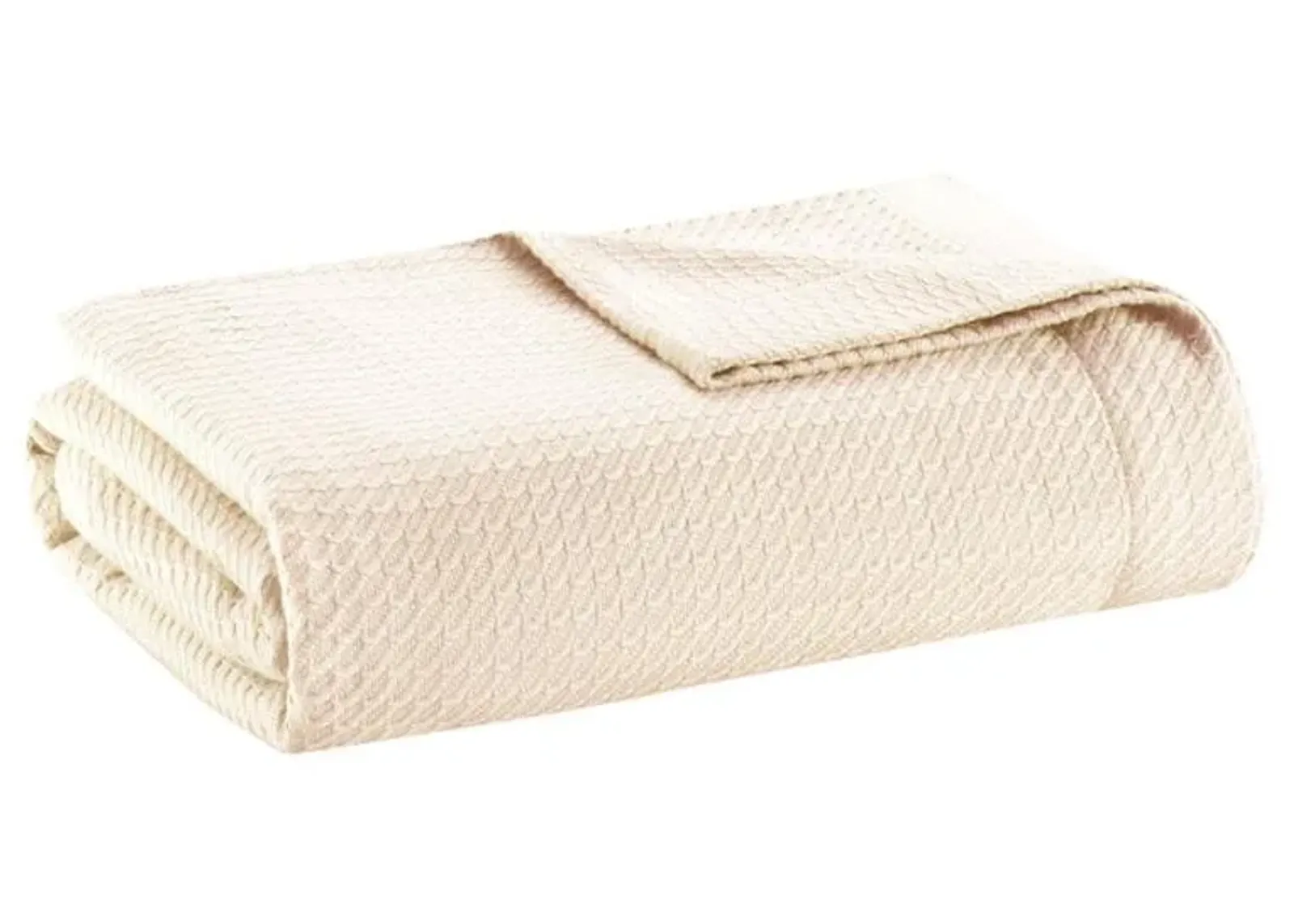 Olliix by Madison Park Egyptian Cotton Ivory Twin Blanket