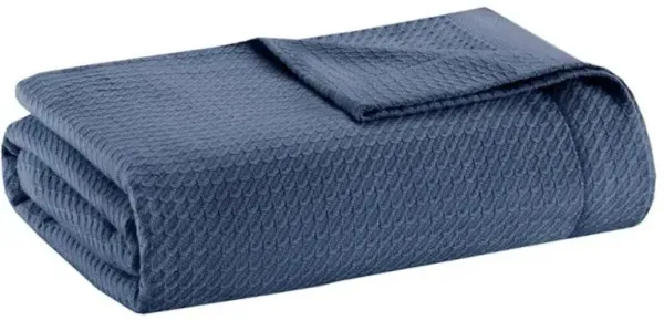 Olliix by Madison Park Egyptian Cotton Blue Full/Queen Blanket
