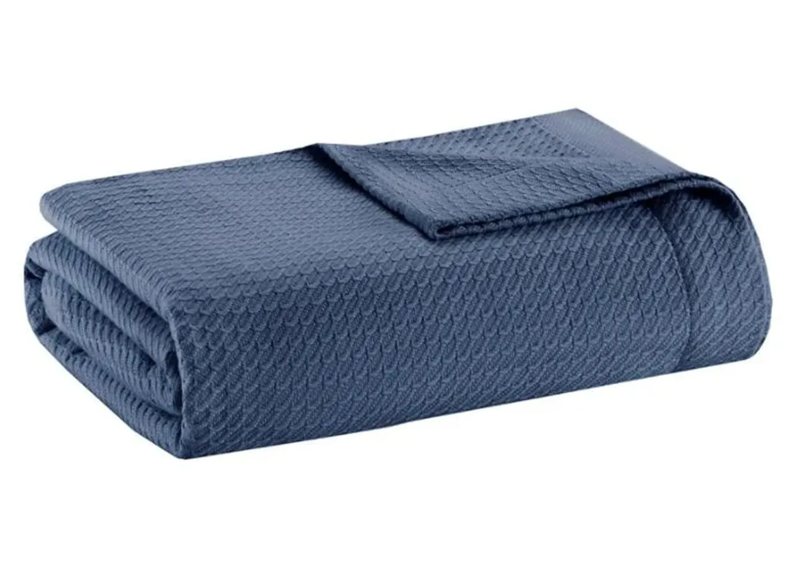 Olliix by Madison Park Egyptian Cotton Blue King Blanket