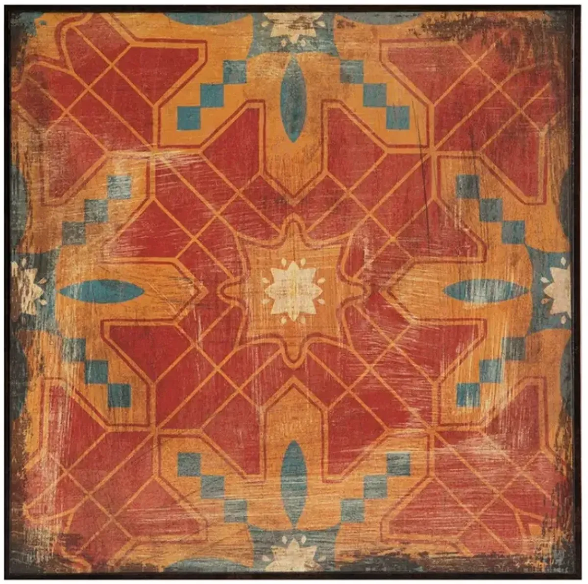 Olliix by Madison Park Moroccan Tile 4 Piece Red Gel Coat  Deco Box Set