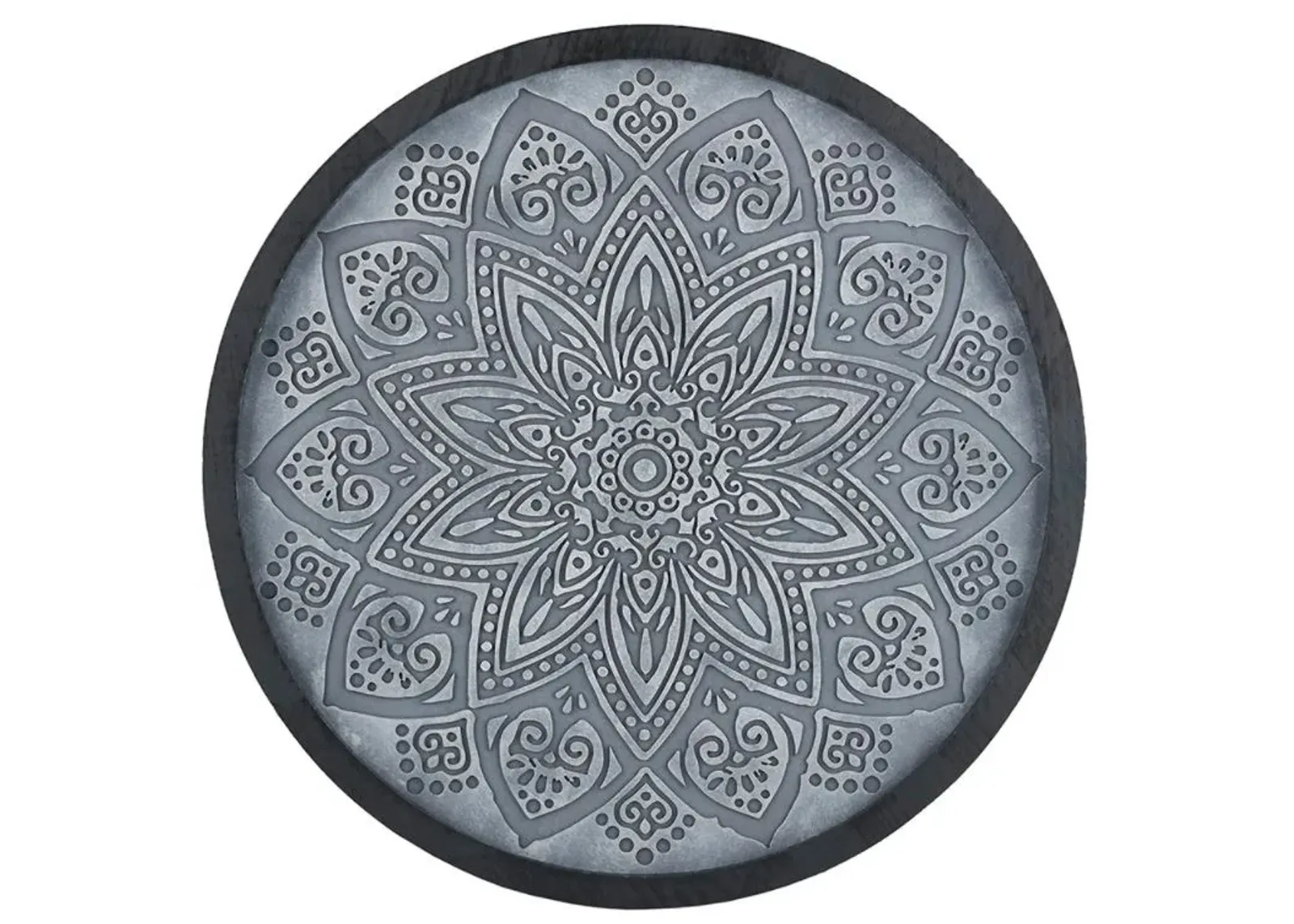 Olliix by Madison Park Grey Medallion Grey Carved Wall Panel