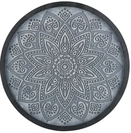 Olliix by Madison Park Grey Medallion Grey Carved Wall Panel