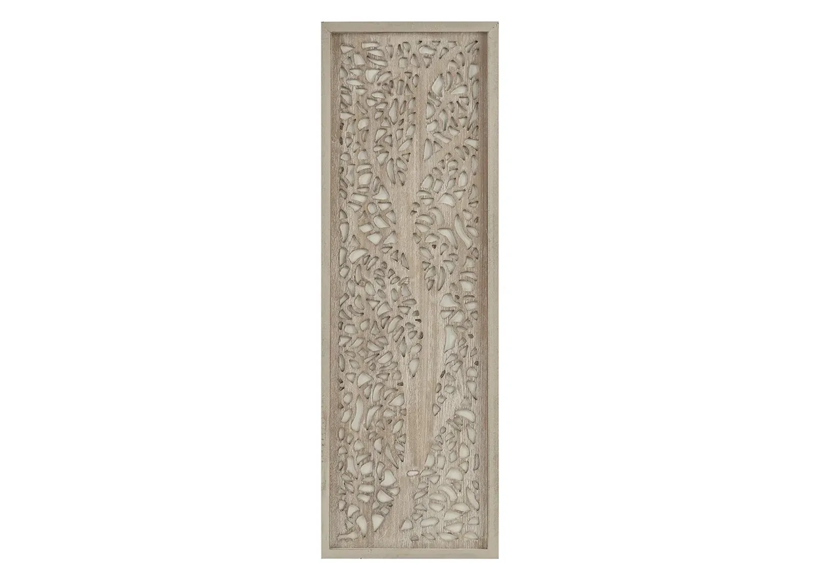 Olliix by Madison Park Laurel Branches Natural Carved Wood Panel Wall Decor