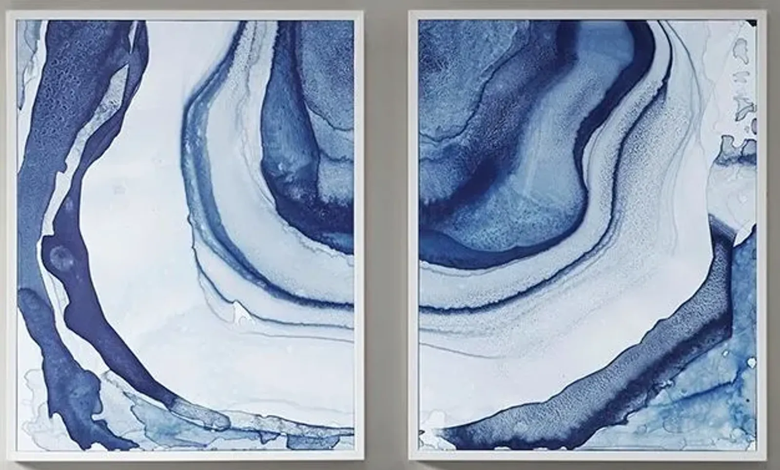 Olliix by Madison Park Blue Set of 2 Ethereal Printed Framed Canvas