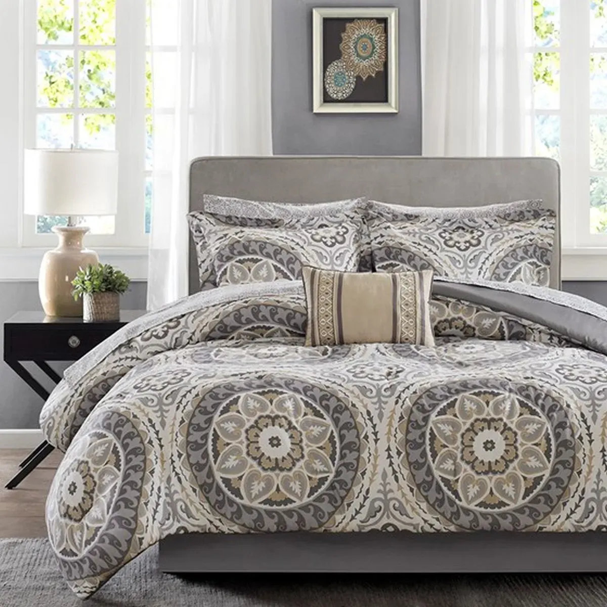 Olliix by Madison Park Essentials Taupe Twin Serenity Complete Comforter and Cotton Sheet Set