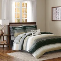 Olliix by Madison Park Essentials Saben Taupe California King Complete Comforter and Cotton Sheet Set
