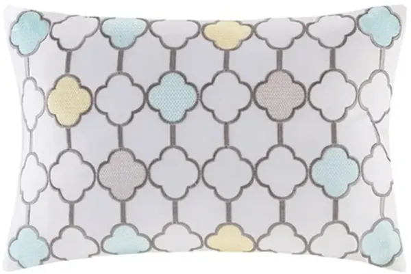 Olliix by Madison Park Essentials YellowithAqua Queen Central Park Complete Comforter and Cotton Sheet Set