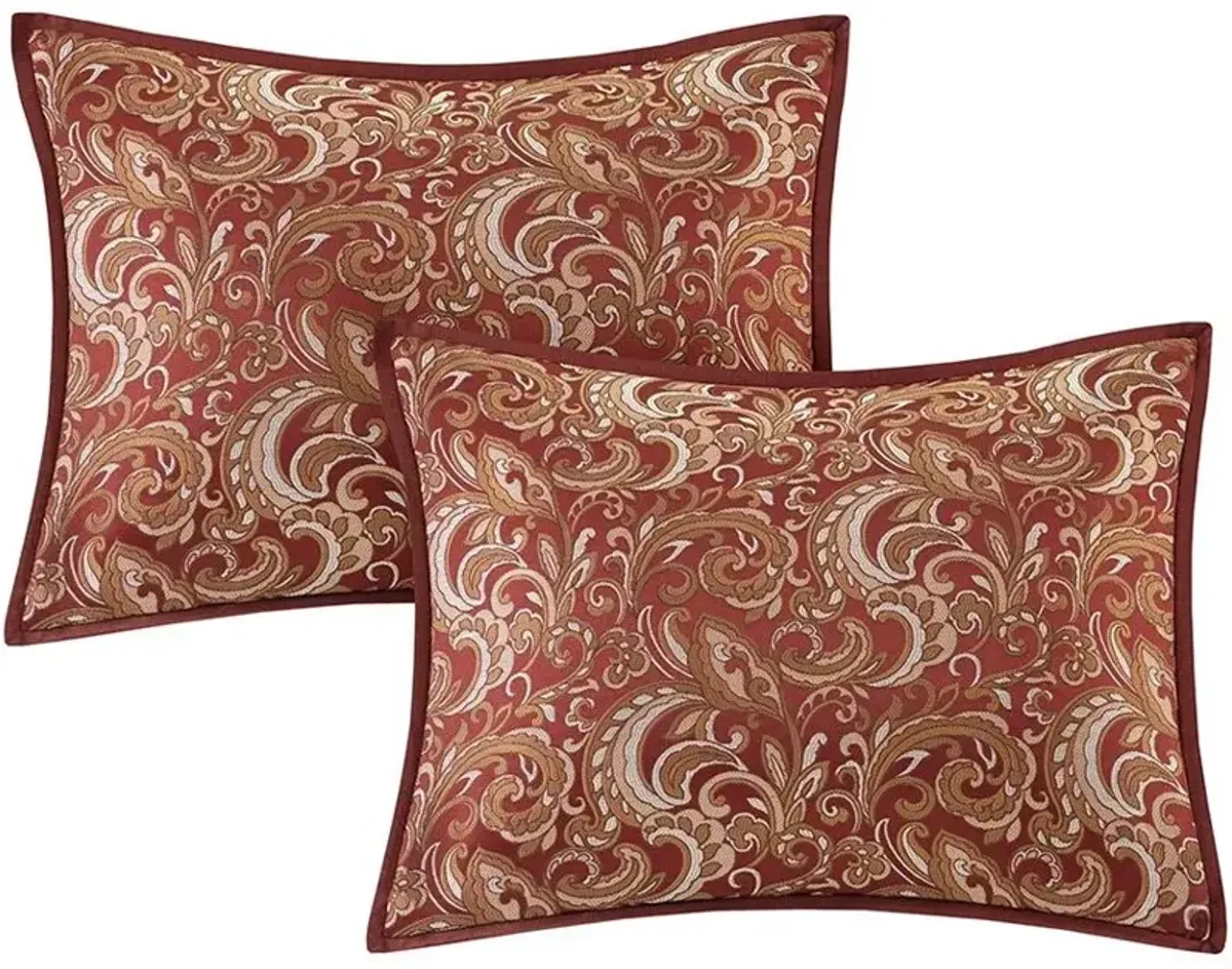 Olliix by Madison Park Essentials 24 Pieces Red King Brystol Room in a Bag Set