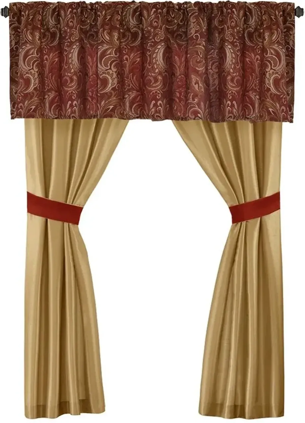 Olliix by Madison Park Essentials 24 Pieces Red King Brystol Room in a Bag Set