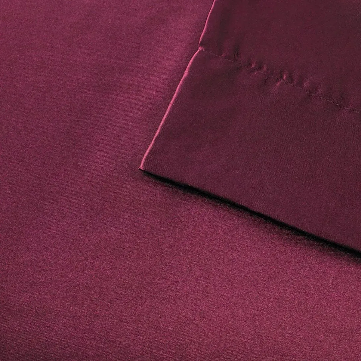 Olliix by Madison Park Essentials 6 Piece Purple Full Satin Wrinkle-Free Luxurious 6-Piece Sheet Set