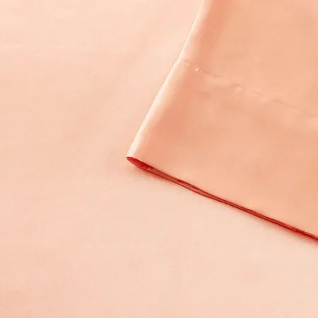 Olliix by Madison Park Essentials 6-Piece Blush Full Satin Wrinkle-Free Luxurious Sheet Set