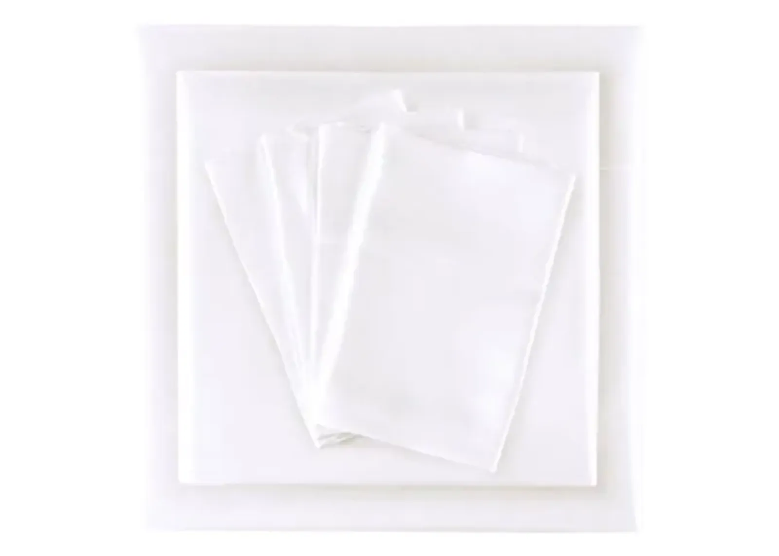 Olliix by Madison Park Essentials Satin 6 Pieces White Full Wrinkle-Free Luxurious Sheet Set