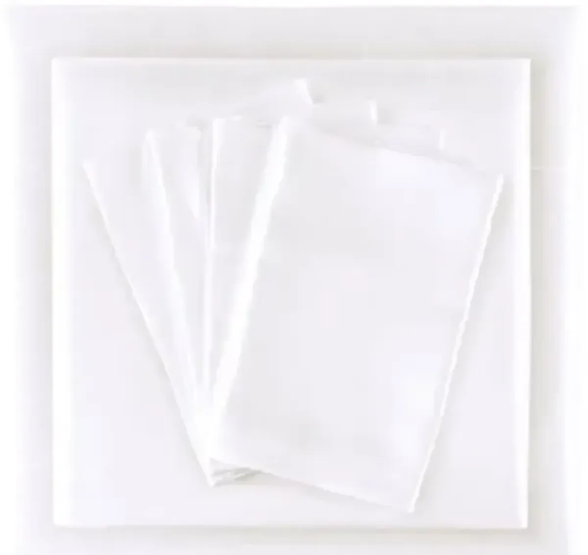 Olliix by Madison Park Essentials Satin 6 Pieces White California King Wrinkle-Free Luxurious Sheet Set