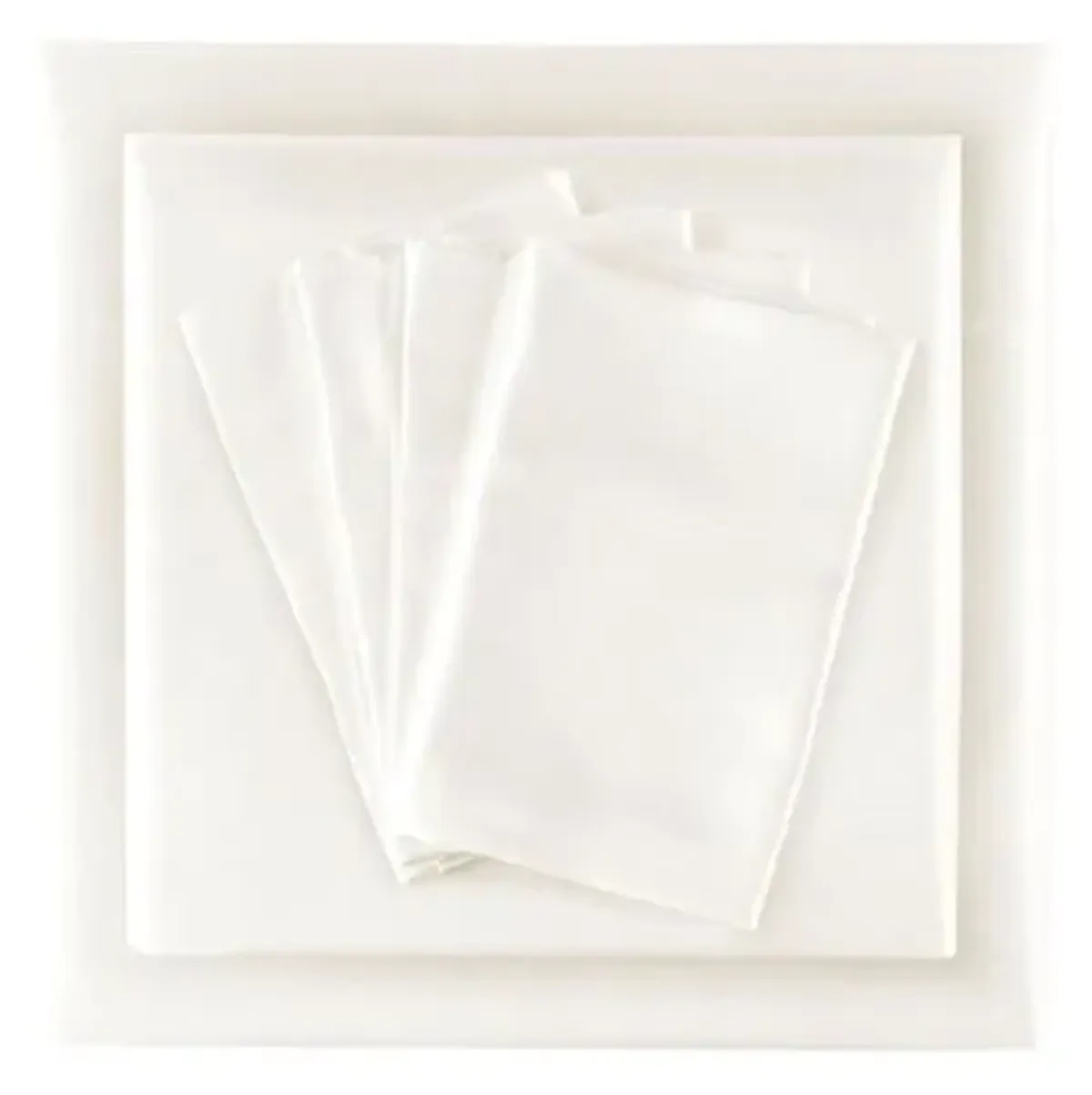 Olliix by Madison Park Essentials Satin 6 Pieces Ivory Full Wrinkle-Free Luxurious Sheet Set