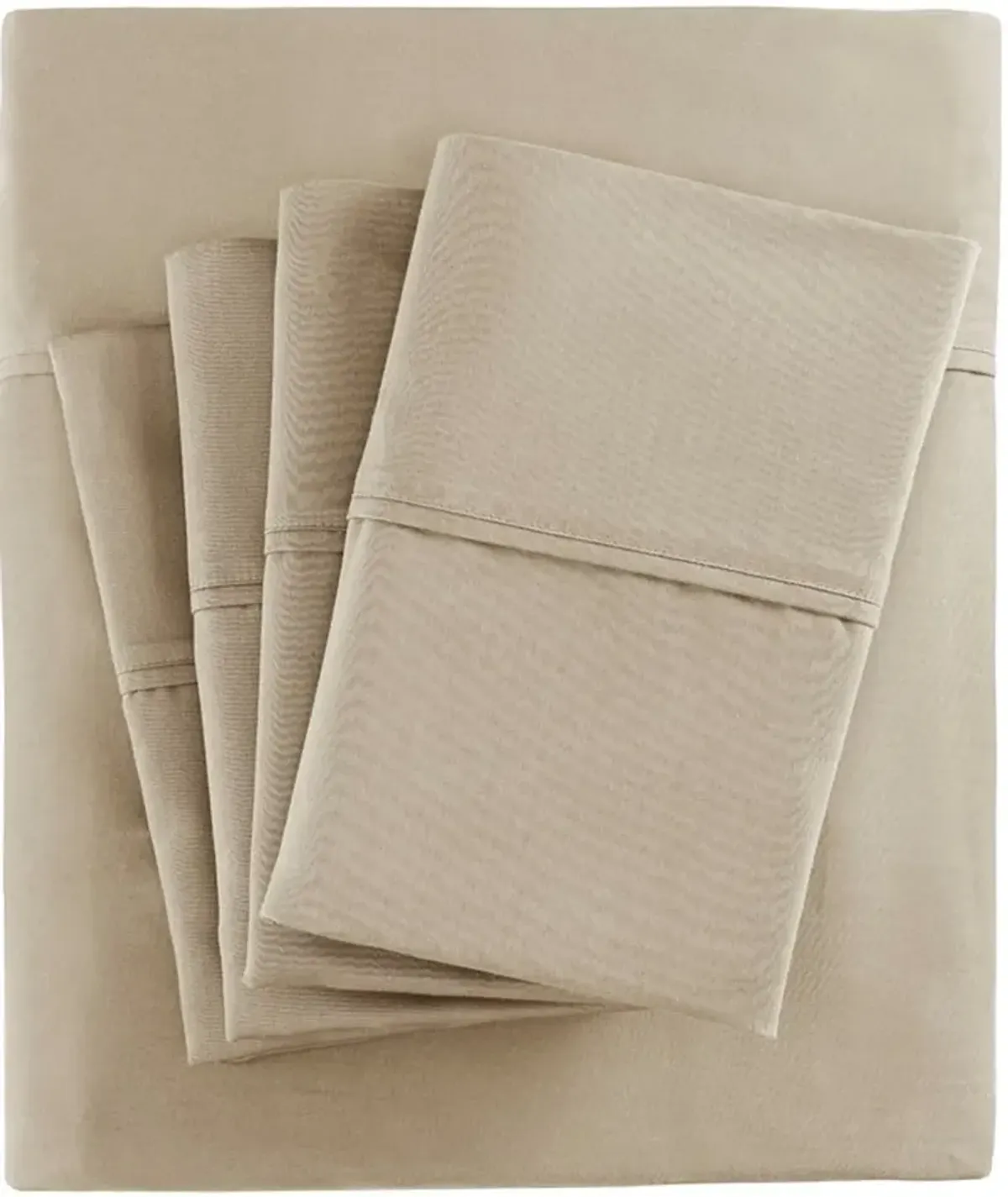 Olliix by Madison Park 6 Piece Khaki California King 800 Thread Count Cotton Rich Sateen Sheet Set