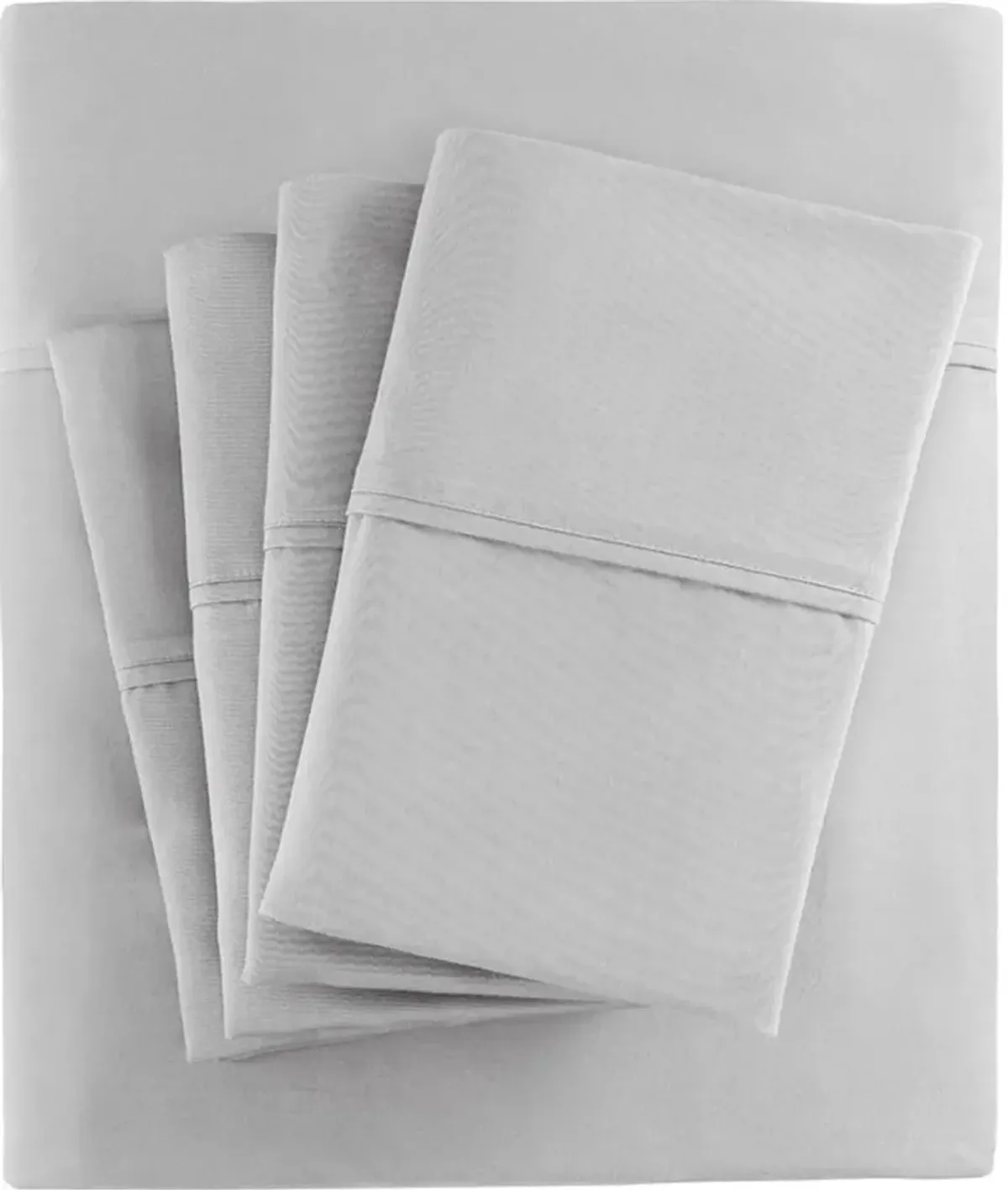 Olliix by Madison Park 6 Piece Grey California King 800 Thread Count Cotton Rich Sateen Sheet Set