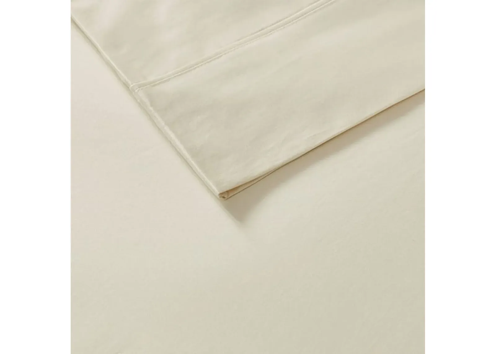 Olliix by Madison Park 6 Piece Ivory Queen 800 Thread Count Cotton Rich Sateen Sheet Set