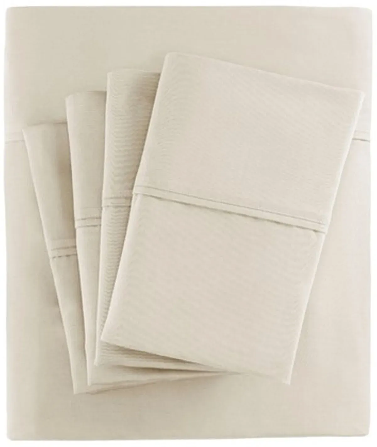 Olliix by Madison Park 6 Piece Ivory Queen 800 Thread Count Cotton Rich Sateen Sheet Set