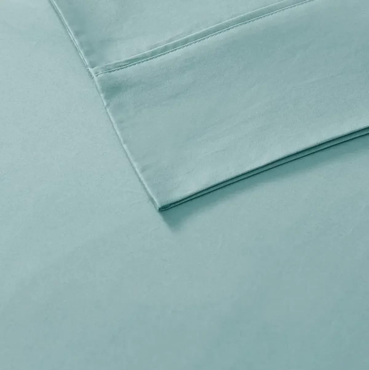 Olliix by Madison Park 6 Piece Aqua King 800 Thread Count Cotton Rich Sateen Sheet Set