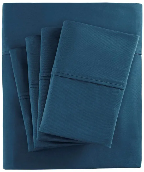 Olliix by Madison Park 6 Piece Teal Queen 800 Thread Count Cotton Rich Sateen Sheet Set