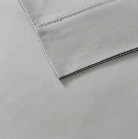 Olliix by Madison Park 7 Piece Grey Split King 800 Thread Count Cotton Rich Sateen Sheet Set
