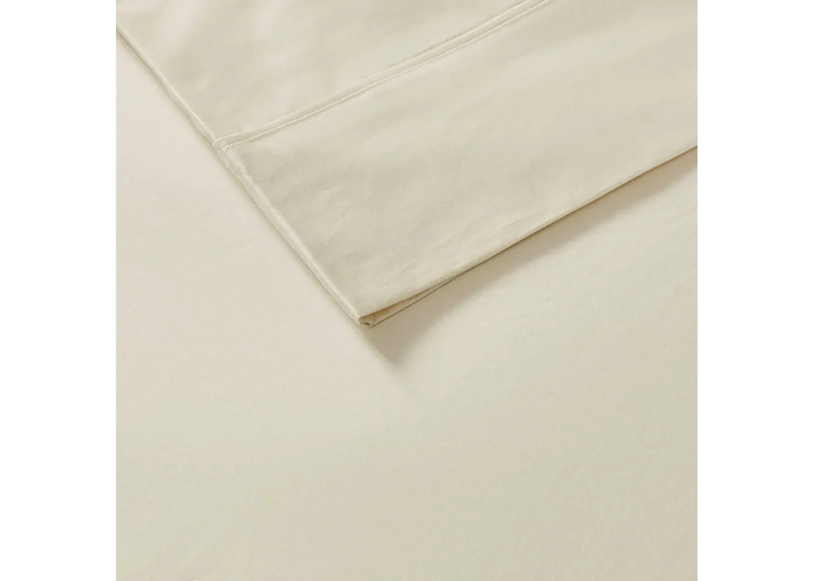 Olliix by Madison Park 7 Piece Ivory Split King 800 Thread Count Cotton Rich Sateen Sheet Set