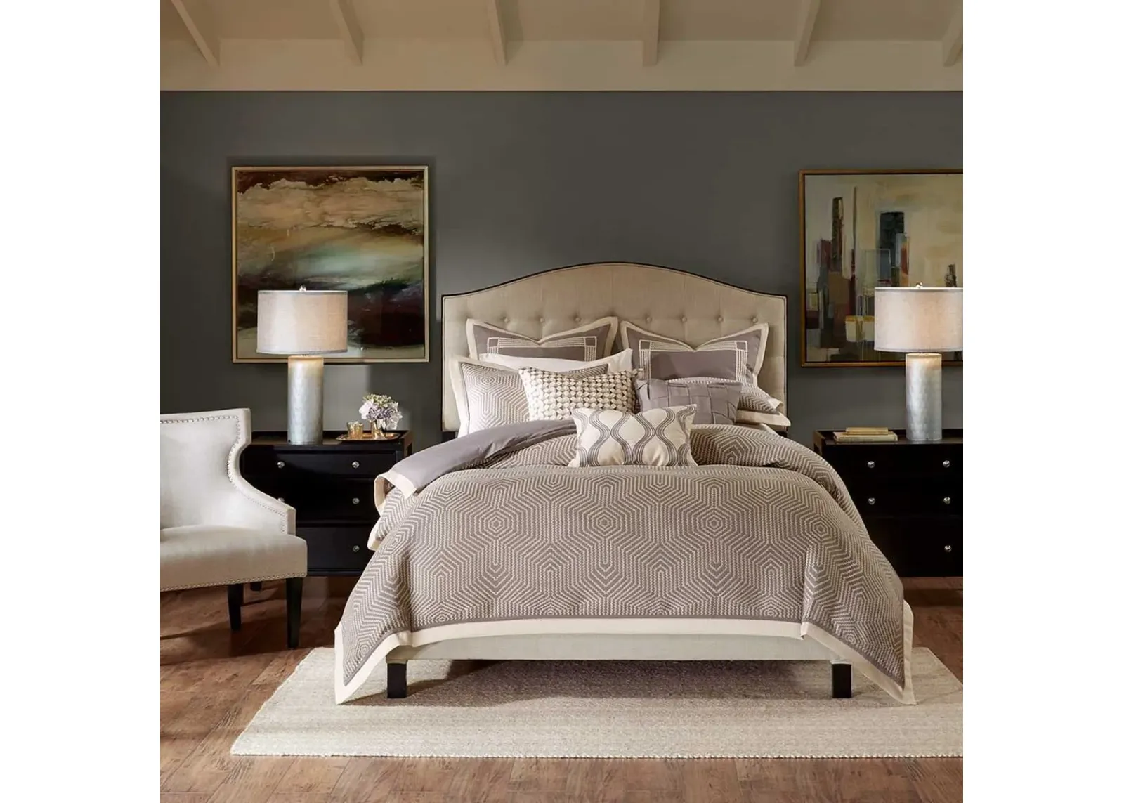 Olliix by Madison Park Signature Grey Queen Shades of Grey Comforter Set