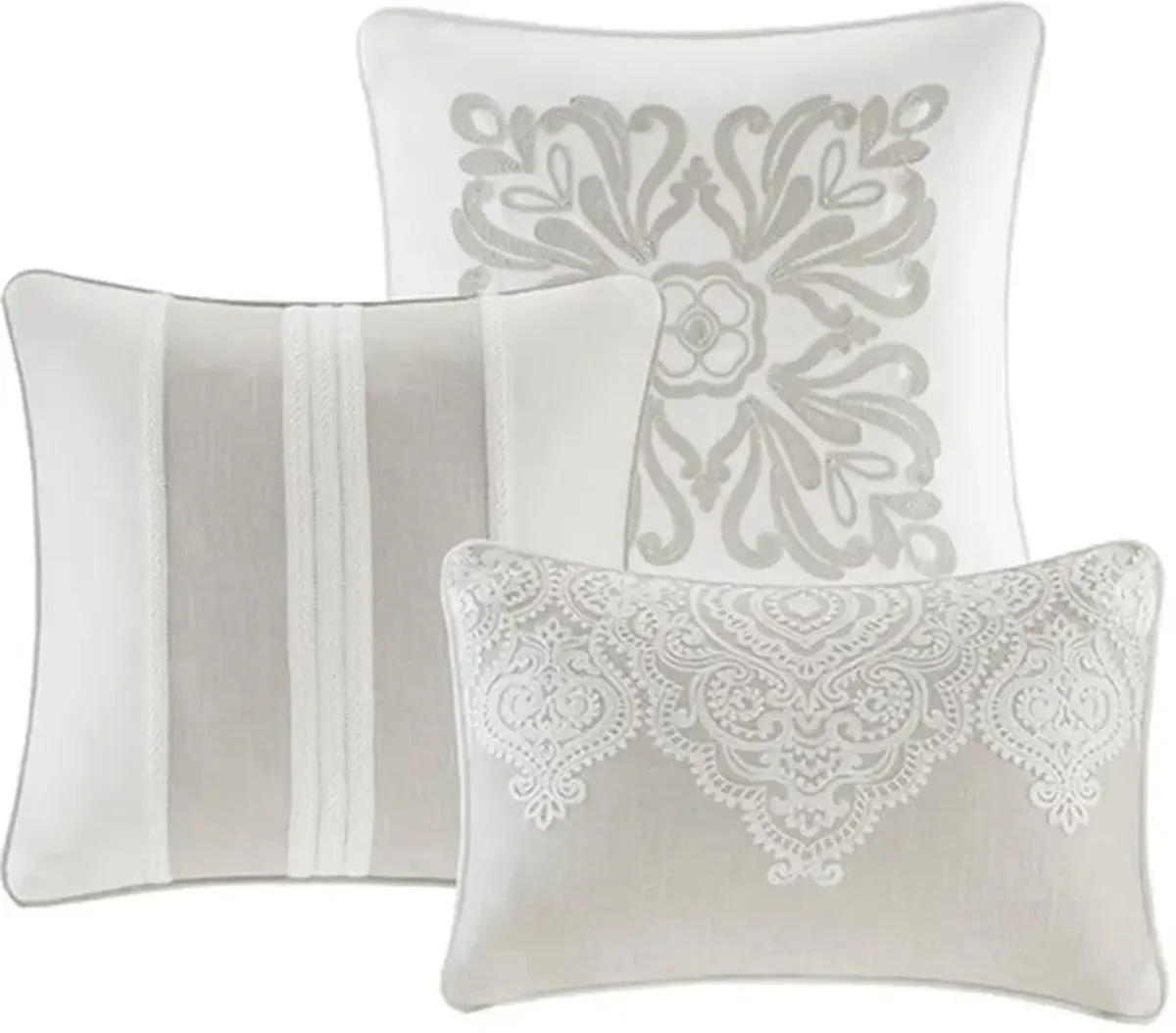 Olliix by Madison Park Signature Natural Queen Barely There Comforter Set