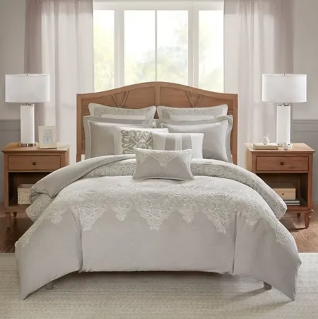 Olliix by Madison Park Signature Natural King Barely There Comforter Set