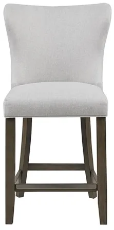 Olliix by Madison Park Signature Helena 25.5" Cream Upholstered Counter Height Stool