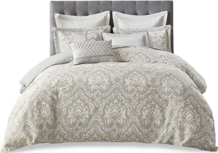 Olliix by Madison Park Signature Manor Grey Queen Comforter Set