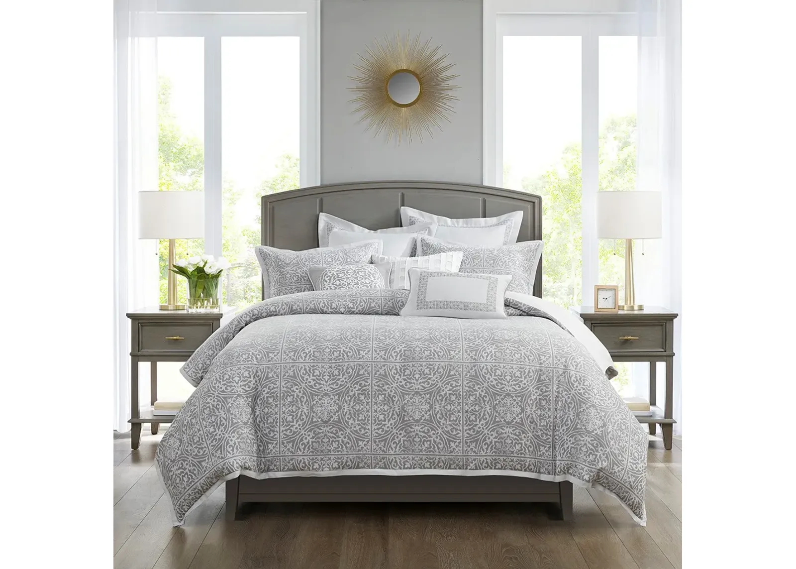 Olliix by Madison Park Signature Windham Grey Queen Jacquard Comforter Set