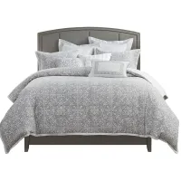 Olliix by Madison Park Signature Windham Grey King Jacquard Comforter Set