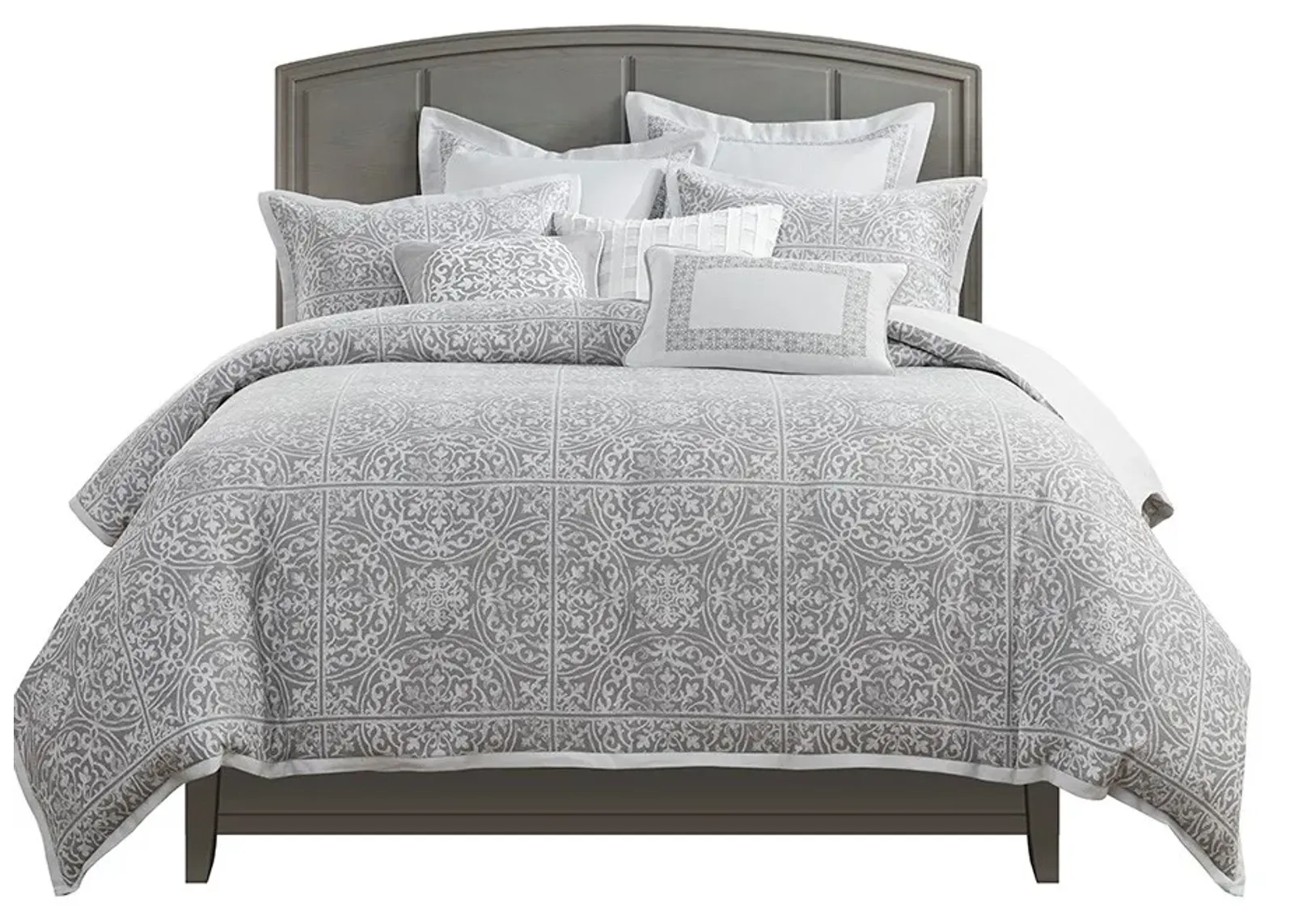 Olliix by Madison Park Signature Windham Grey King Jacquard Comforter Set